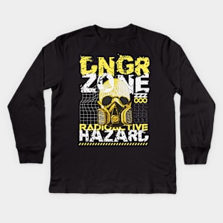 Danger Zone Radioactive Hazard Kids Long Sleeve T-Shirt